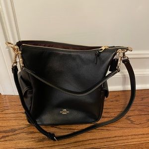 BRAND NEW hobo black leather pebbled Coach handbag